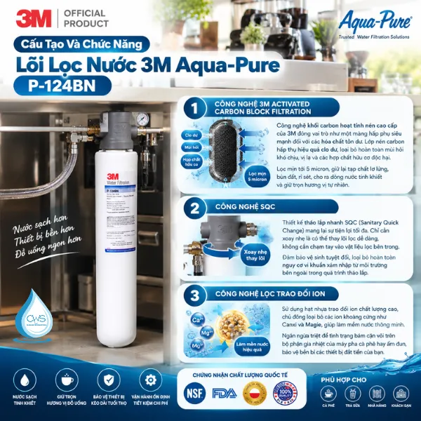 Công Nghệ Lọc Chính Của Lõi Lọc Nước 3M Aqua-Pure P-124BN Có Gì Nổi Bật