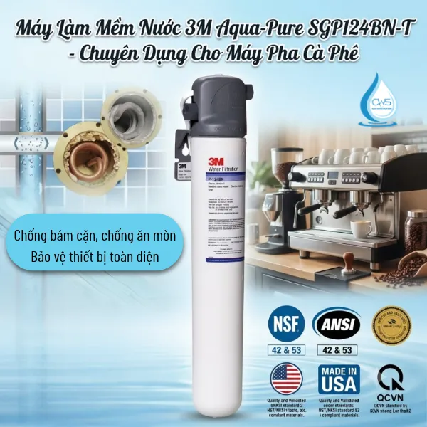 Máy Làm Mềm Nước 3M Aqua-Pure SGP124BN-T Phù Hợp Với Quy Mô Quán Pha Chế Nào?
