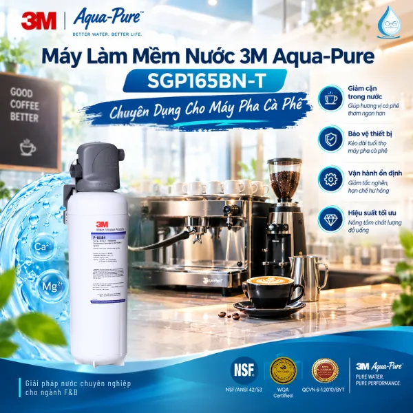 Máy Làm Mềm Nước 3M Aqua-Pure SGP165BN-T Phù Hợp Với Mô Hình F&B Nào