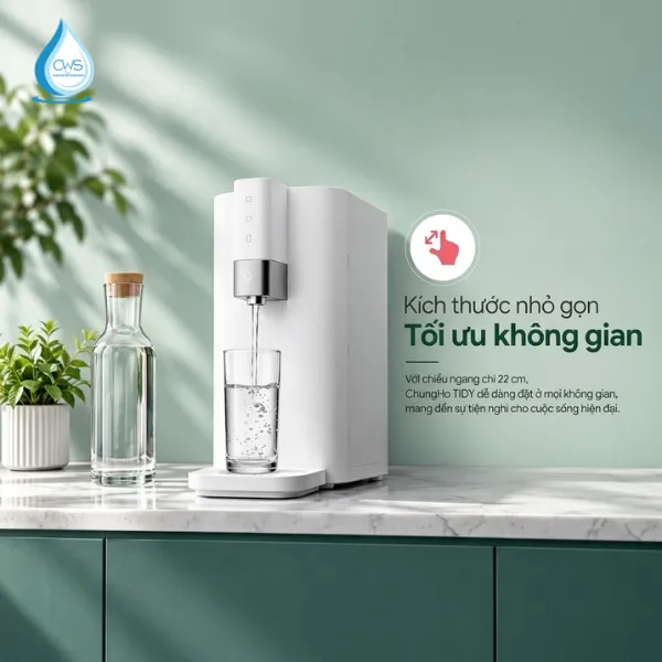 Máy Lọc Nước Chungho Tidy Được Thiết Kế Với Bề Ngang Chỉ 22cm - Tiết Kiệm Diện Tích Tối Đa